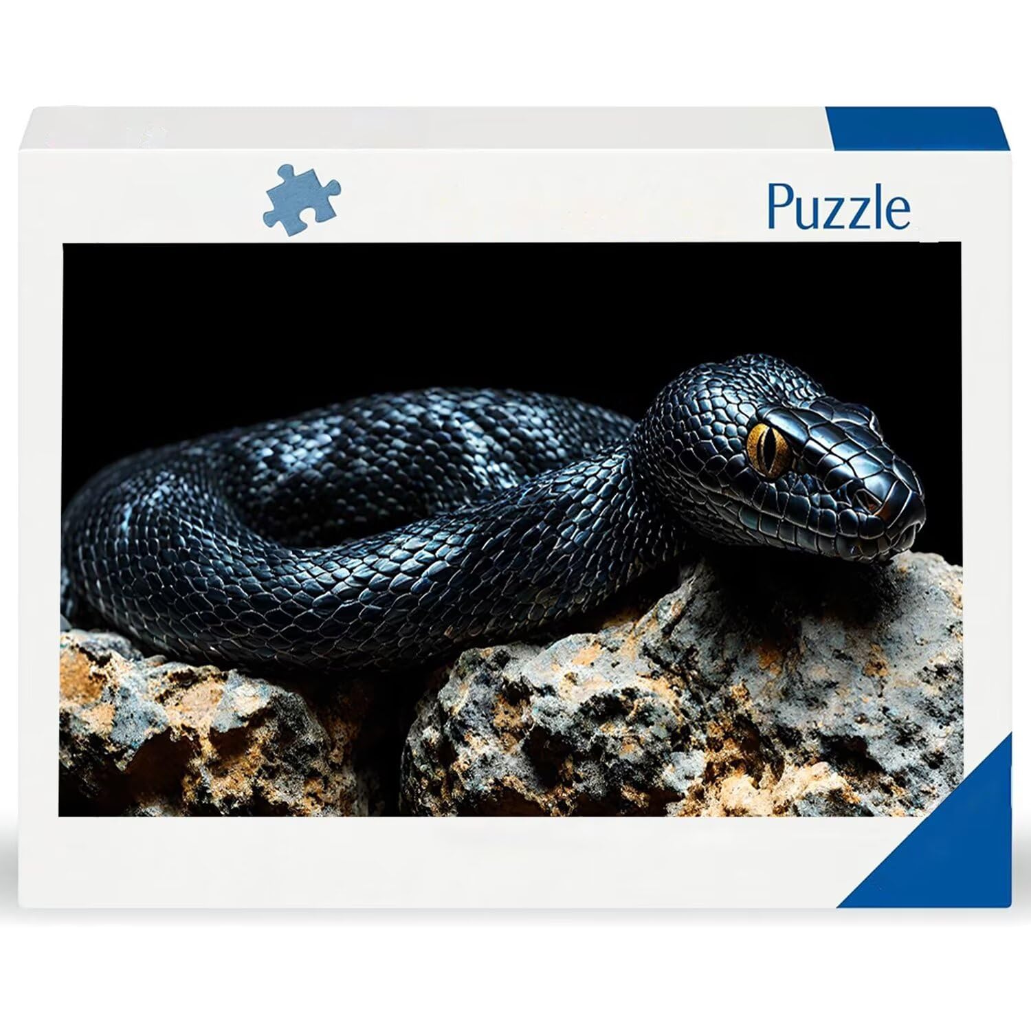 Puzzle para Adultos 1692 Piezas, Serpiente negra Puzzle, Difícil, Desafiante, Rompecabezas Encajan Perfectamente, Letras en la Parte Posterior, sin Polvo, Regalo para Personas Mayores (179x31cm) v-352