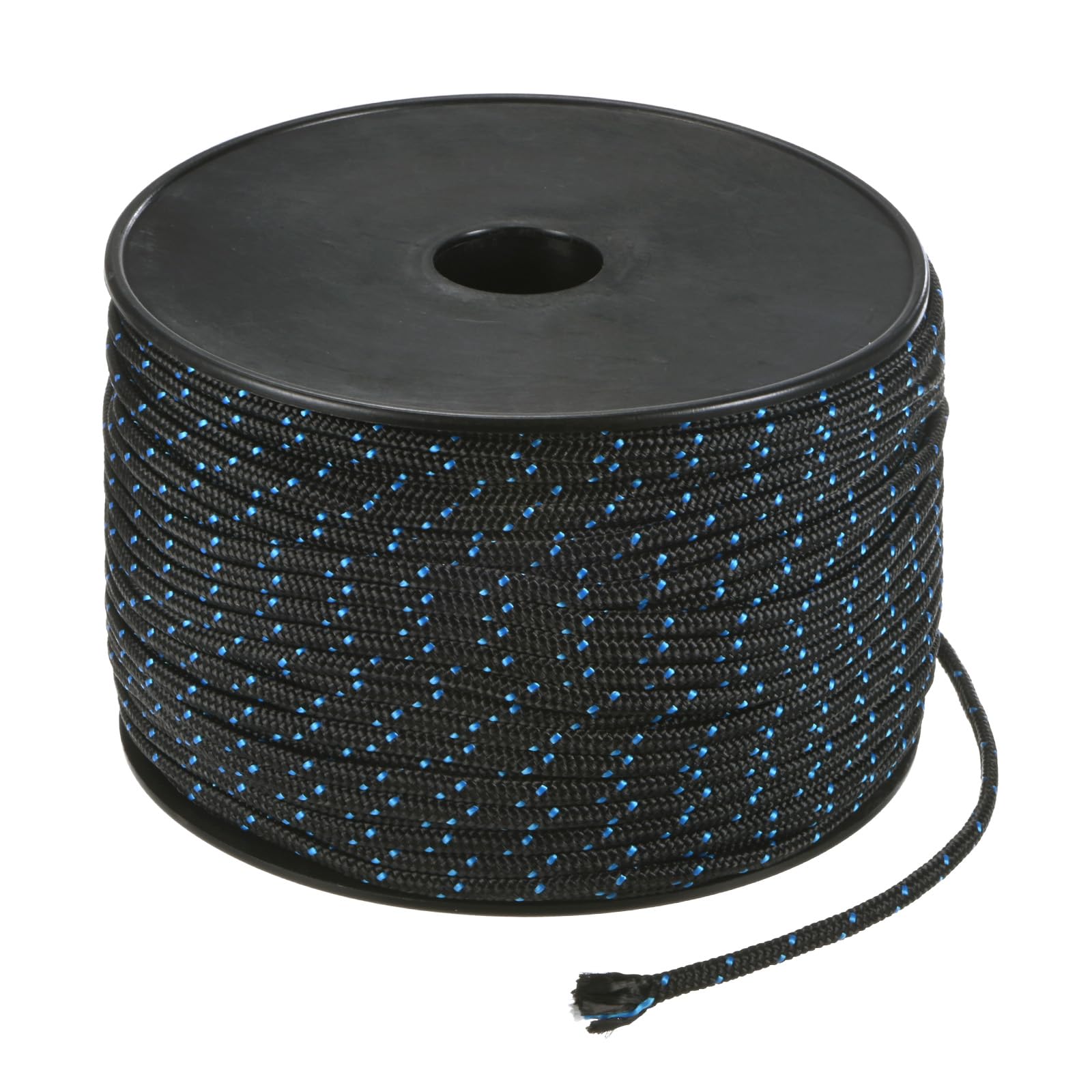 M METERXITY Cordon de Démarrage à Rappel Corde de Traction 4mm 100m Corde de Traction en Nylon Corde de Traction pour Tondeuse/Tronçonneuse/Débroussailleuse [Noir Bleu]
