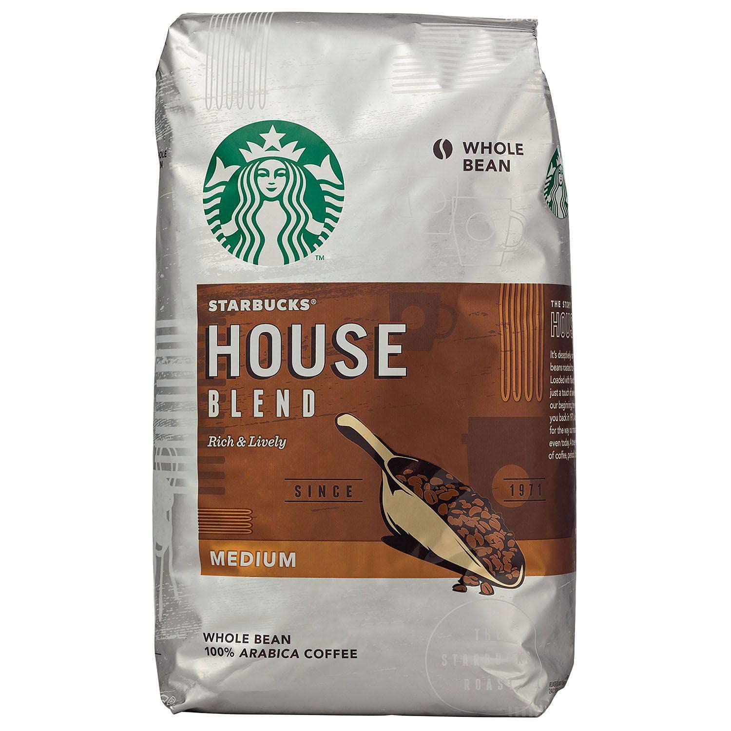 Starbucks House Blend Whole Bean Coffee (40 Ounce) (2 Pack