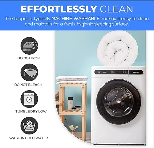 Miniatura 5 de Cubrecolchón refrescante extra grueso – Protector de colchón que reduce el dolor, protector acolchado suave, alternativa de relleno excesivo, parte