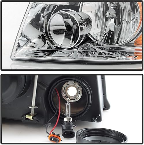 Miniatura 5 de ACANII - Repuesto para faros delanteros Ford Expedition 2003-2006 para conductor + lado del pasajero 03 04 05 06