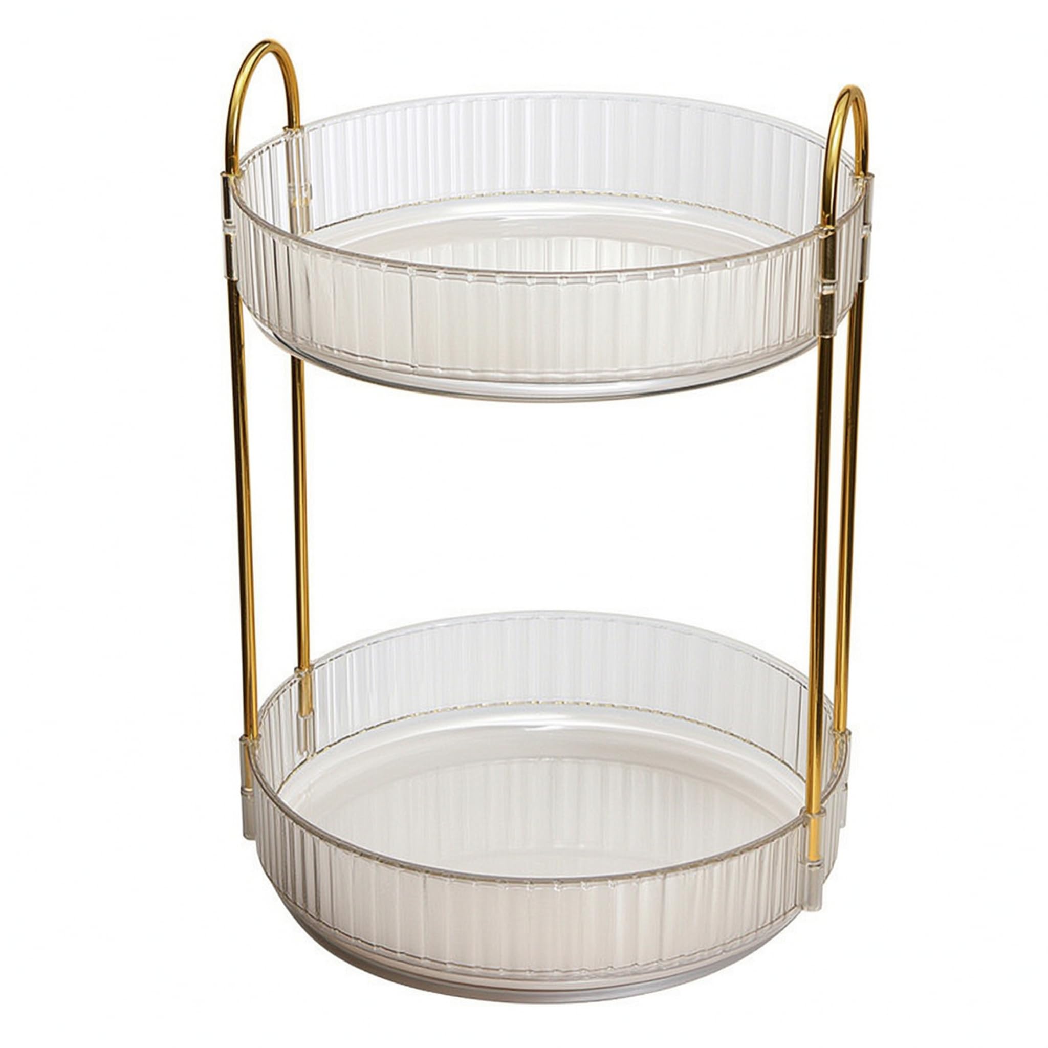 Zambuph Clear Acrylic Rotating Jewelry Organizer For Vanity, Transparent