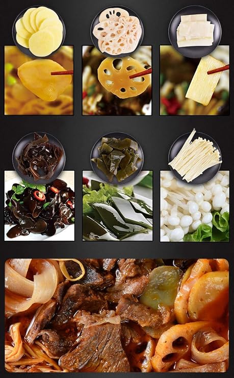 Moxiaoxian Self Heating Hot Pot 6 Boxes no Electric Self Cooking Hotpot Instant Ramen Noodle Soup Base Camping Party (combo pack of 6)