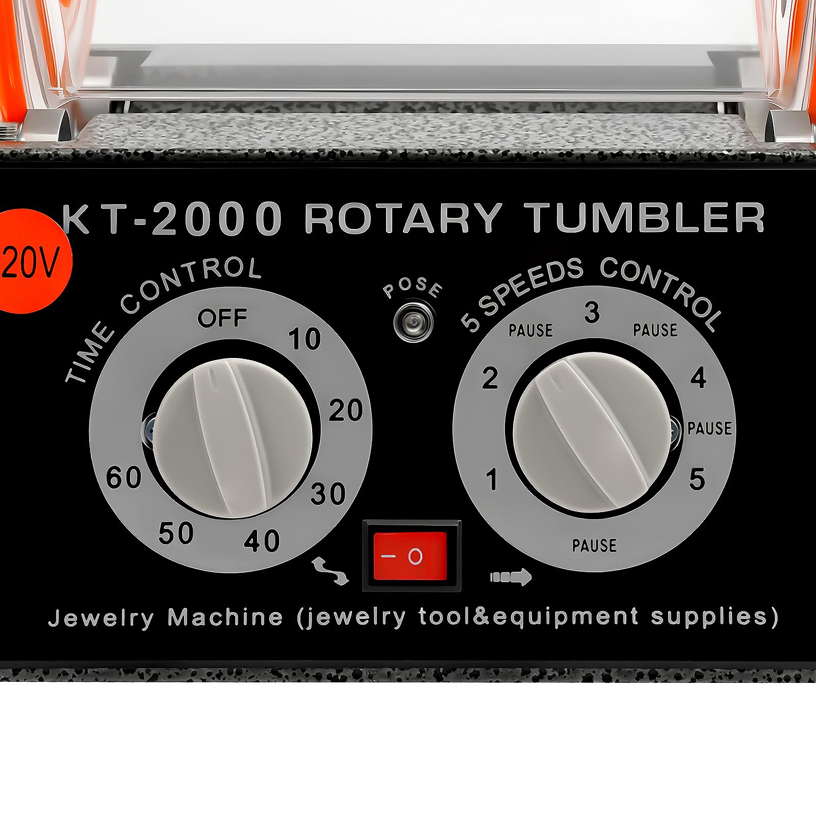 5KG Rotary Tumbler Poliermaschine, Trowalisiermaschine mit 4 Geschwindigkeitssteuerung und Timer, Poliertrommel Schmuck Kugelmühle Polierer