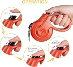 Fida Retractable Dog Leash, Heavy Duty 16 ft for Small Dog or Cat up to 33 lbs, Pet Walking Leash, Tangle Free, One-Handed Brake, Styleash Series (S, Red)