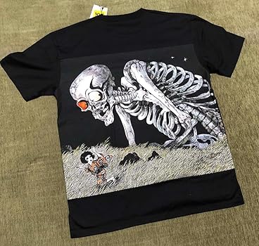 がしゃどくろ　シャツ　グラニフ　新品未使用　Mサイズ　水木しげる　ゲゲゲの鬼太郎 ゲゲゲの鬼太郎 Tシャツ グラニフ ねずみ男 人魂 蓄光プリント