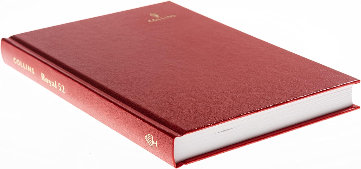 Collins Desk A5 Day to a Page 2023 Diary - Red (52.15-23) - Complete Business Planner, Agenda and Journal Organiser