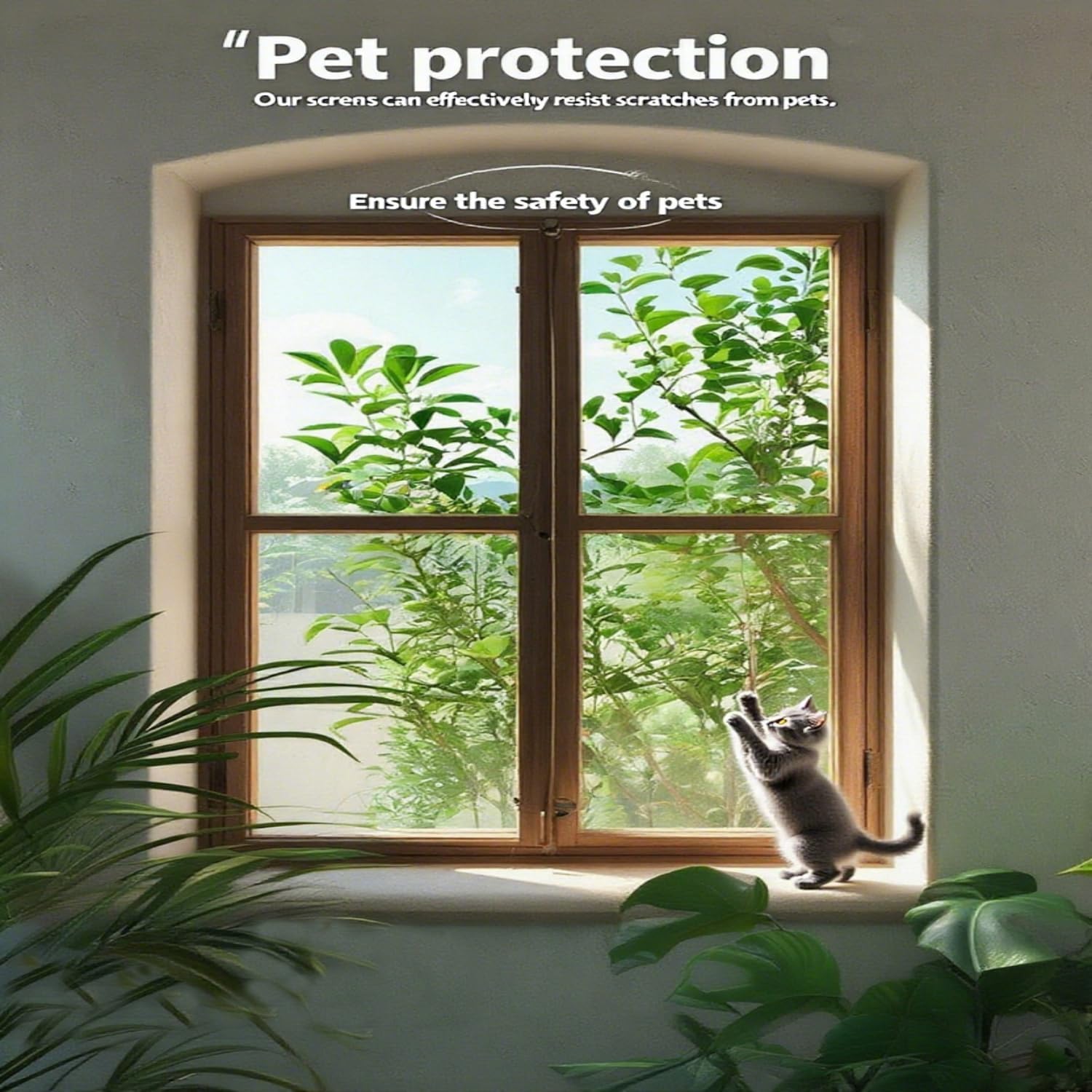 Window Screen Replacement, Window Screen Mesh, 36 in x 100 ft UV Protection Window Screen Durable Fiberglass Mesh Roll Screen Door Mesh for Window, Patio Screen, Porch Screen, or Door - Black