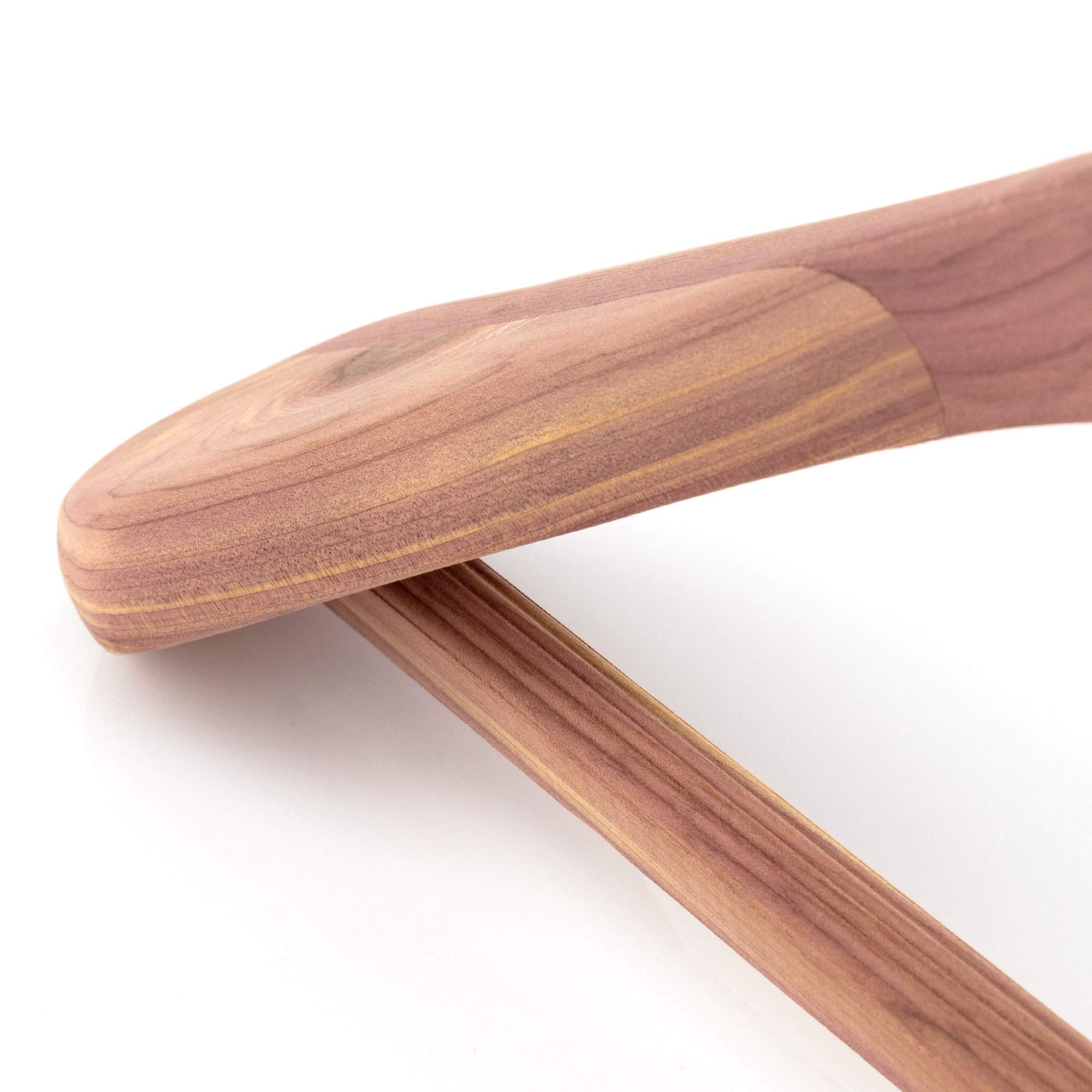 HANGERWORLD 10 Grucce Appendiabiti 45cm in Legno di Cedro Antitarme con Spalline Larghe Arrotondate