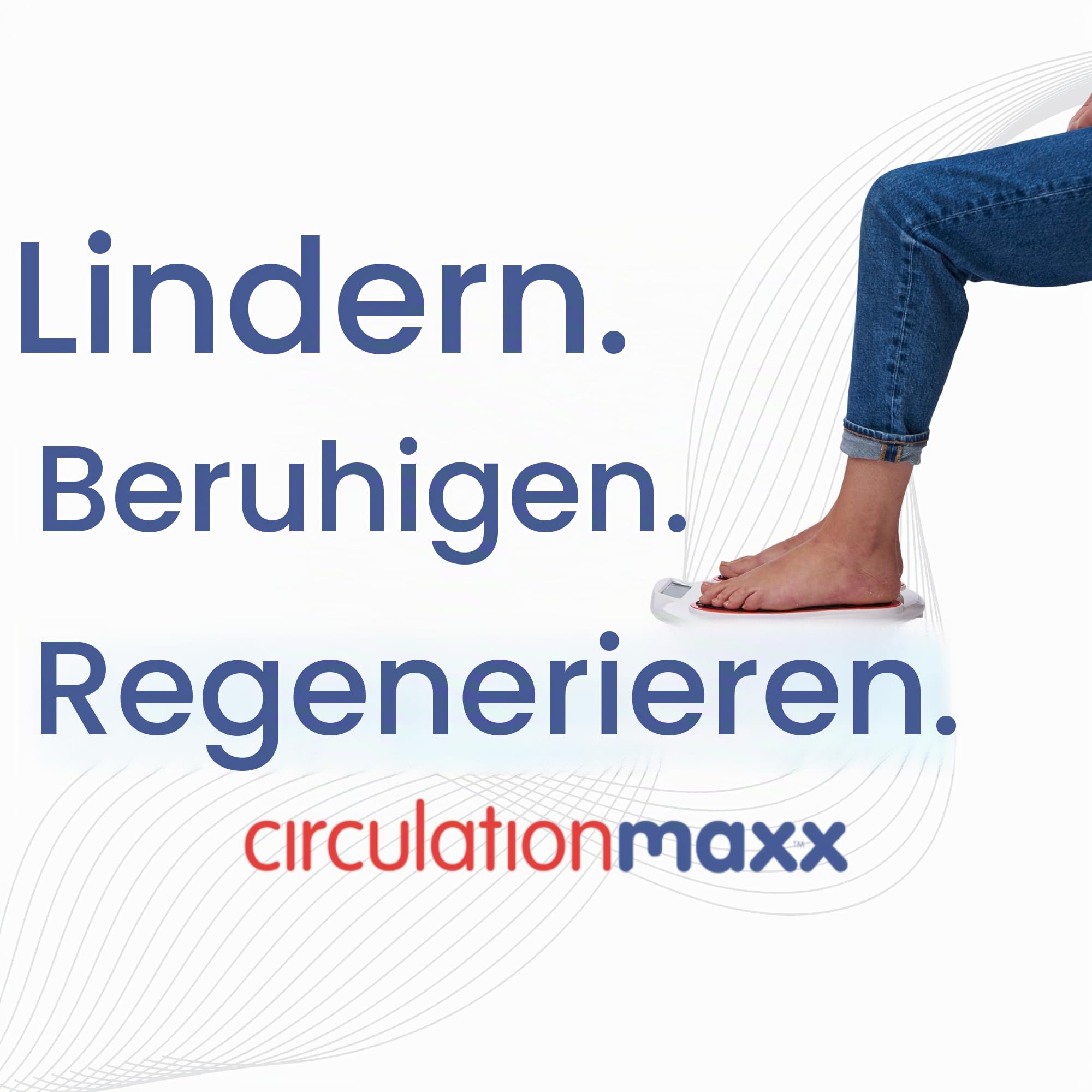Fußmassagegerät EMS Durchblutungsstimulator – Circulation Maxx Ultra Reviver Reizstrom-Gerät für Füße & Beine, 99 Stufen, 2 Kanäle & Fernbedienung | Muskelentspannung & Wellness zuhause | Vytaliving
