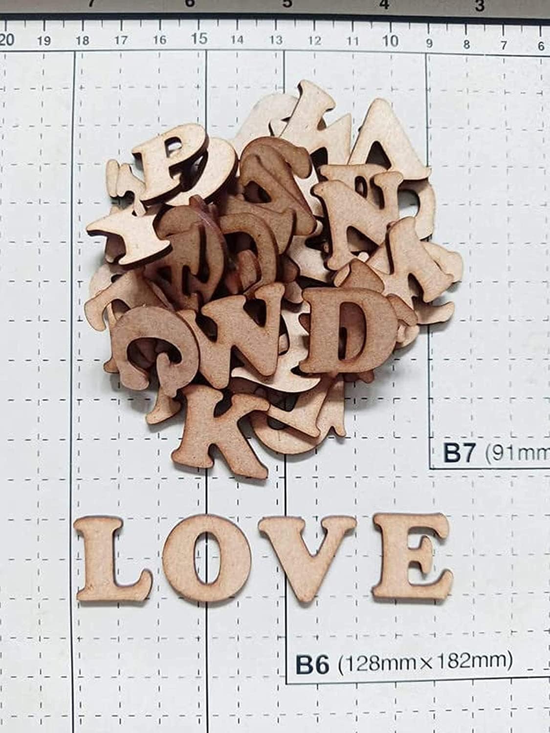WEHATKEMDF Wooden Alphabet Cutouts | Laser Cut DIY Craft Letters for Home Decor, Kids Learning, Scrapbooking & Name Art (Set of 4 – 104 Letters A-Z) 1