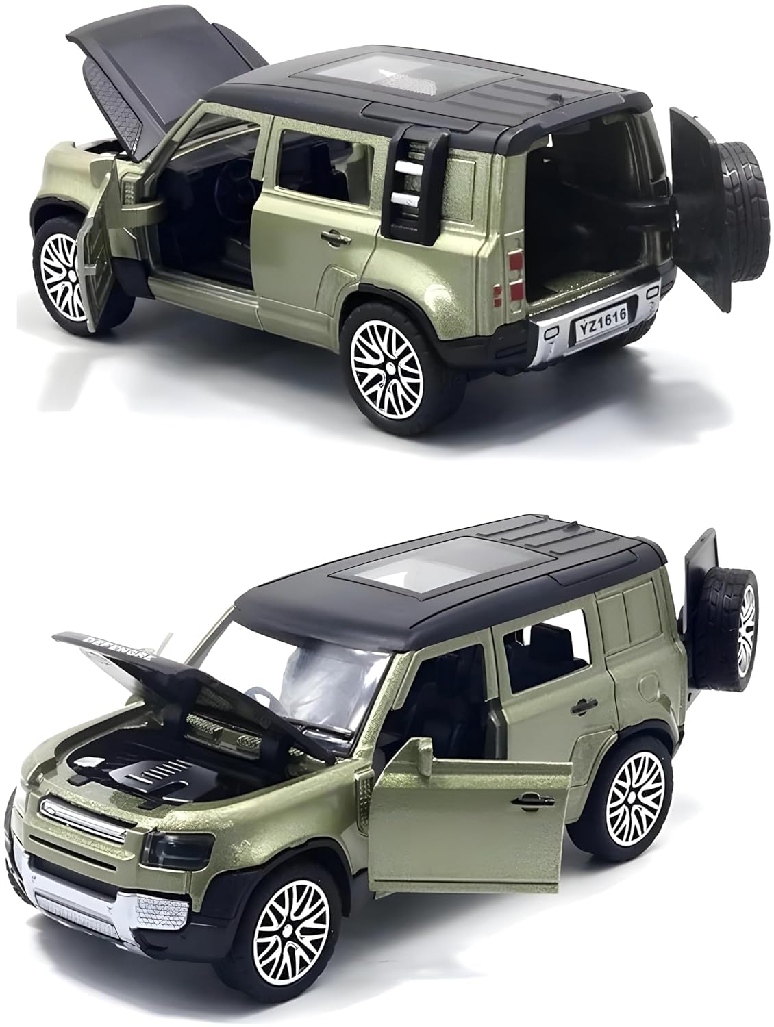 Jo Baby 1:36 Defender Diecast Model with Openable Doors, Bonnet and Boot for Kids and Collectors (Color as per Stock)