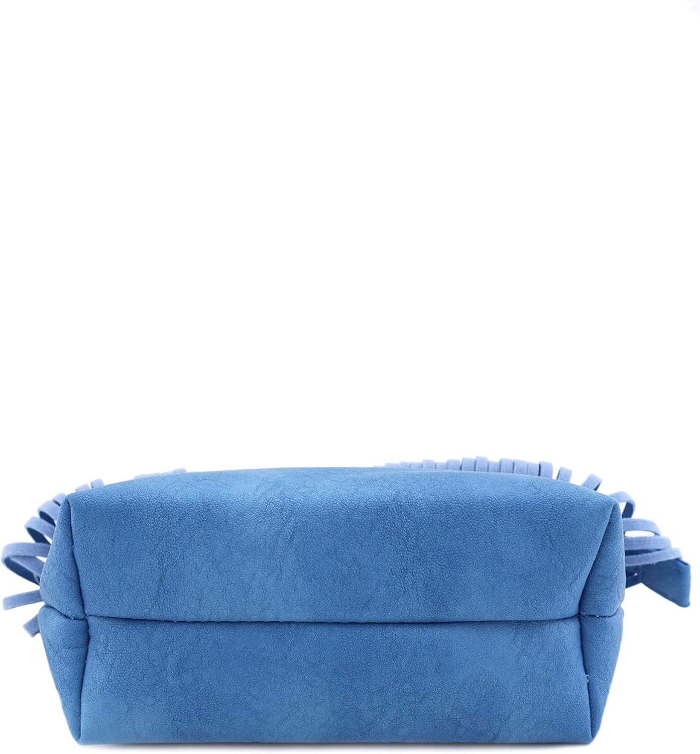 FashionPuzzle Small Fringe Crossbody Bag with Wrist Strap - Image 6