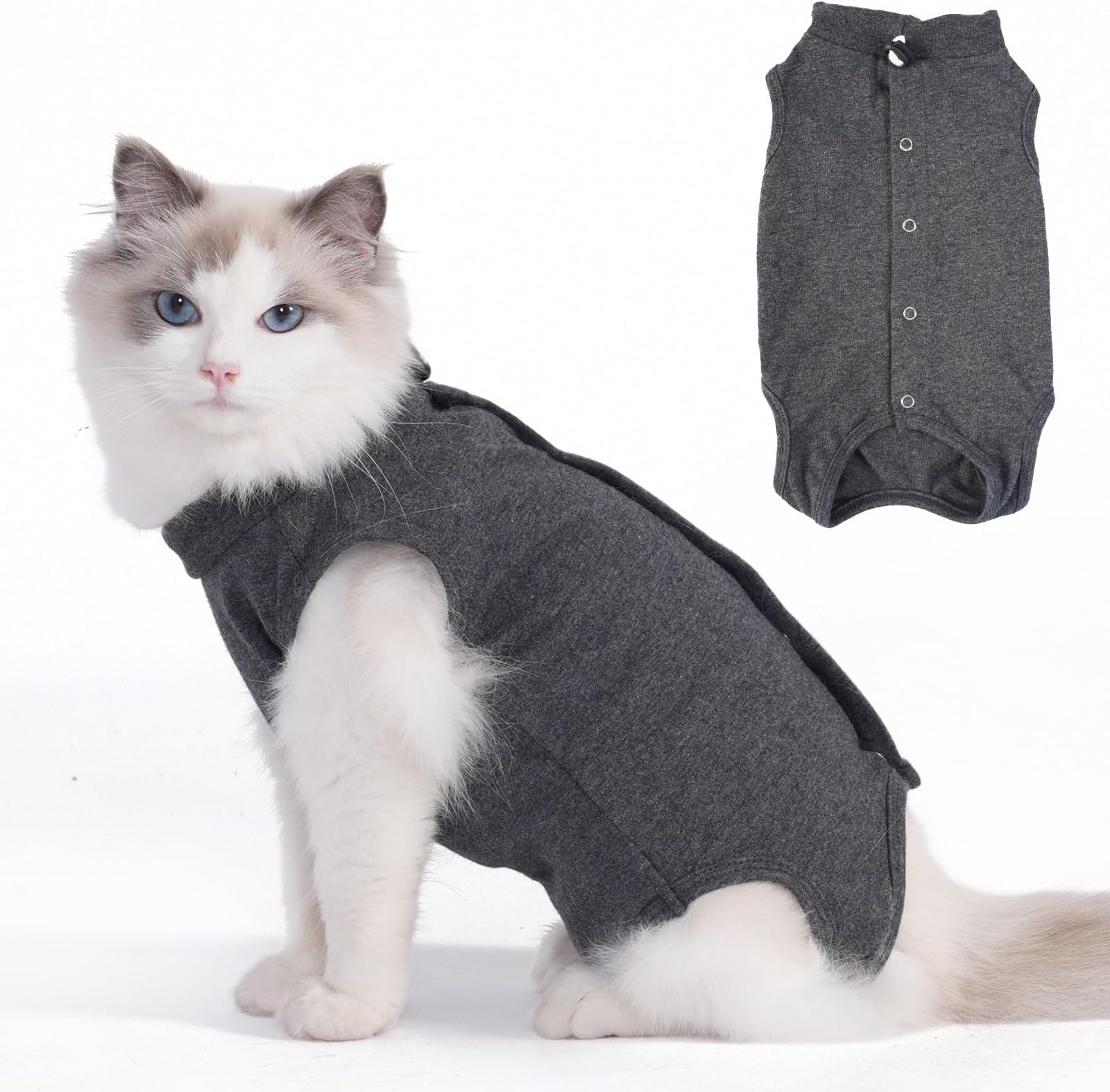 Cat Recovery Suit Cat Body Suits for Medical Spay Surgical Cat Suit Kitten Bodysuit Post Surgery Cat Onesie Surgery Recovery Suit Cat Clothes After Surgery Recovery Collar & Cone Alternative