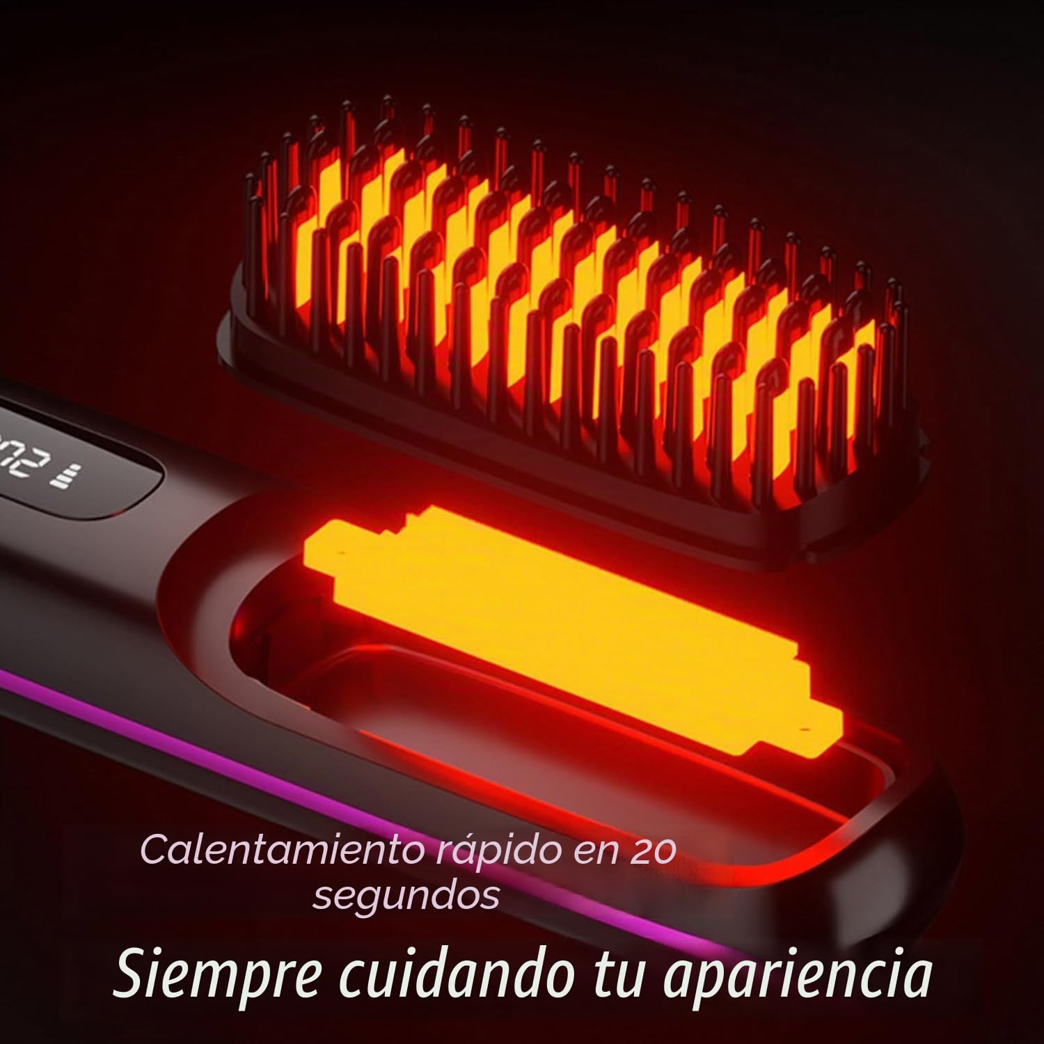 suavelia cepillo pelo corto,cepillo inalambrico pelo suavelia,Bellabrush Pro Hair Brush,heated Hair Brush,Adjustable Temperature Anti-Scald,cordless Hair Straightener,Portable Straightener