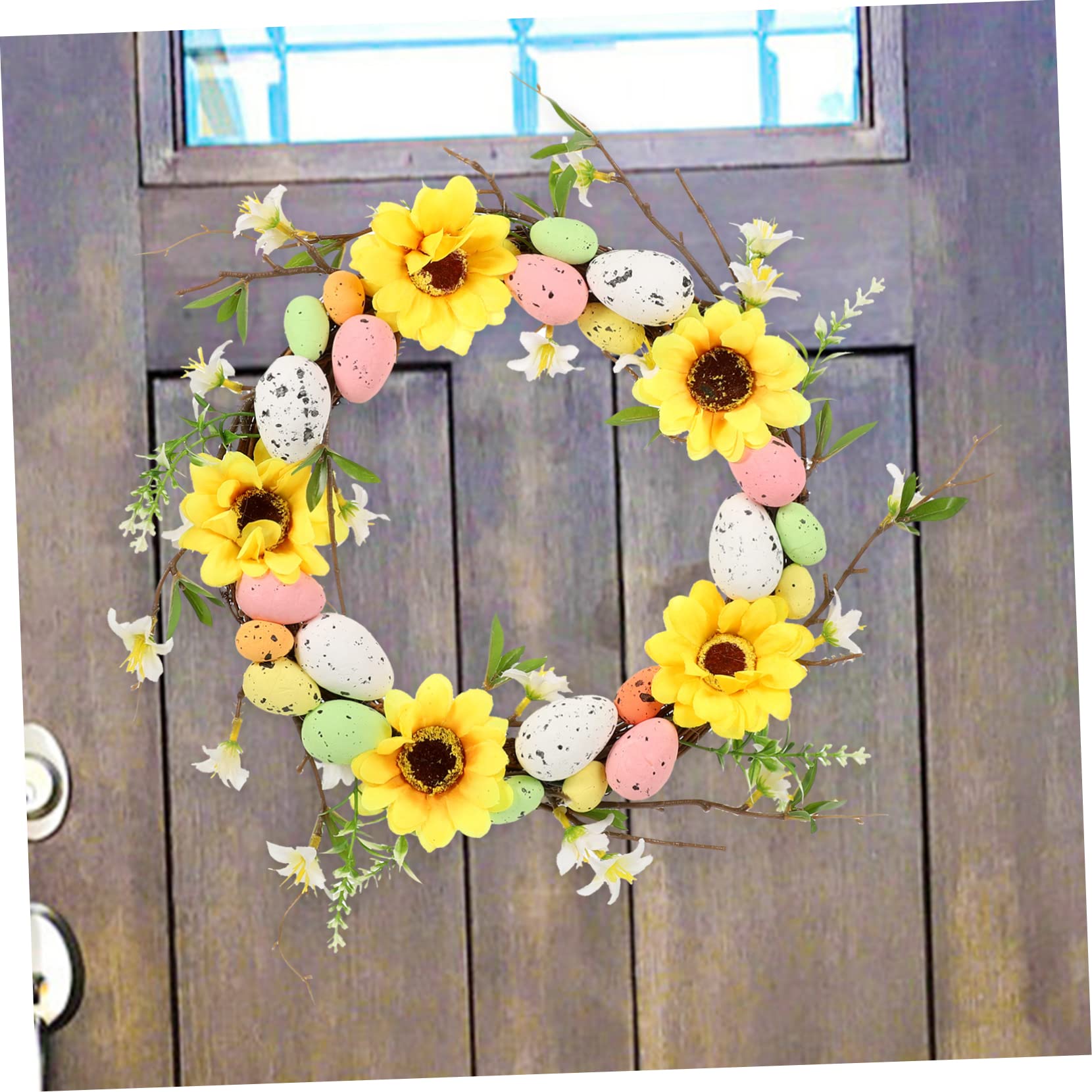 Cabilock 4 Pz ghirlanda pasquale ghirlande rosa per la porta d'ingresso porta d'ingresso easter egg home decor garland arredamento della scena del festival forniture pasquali Rattan