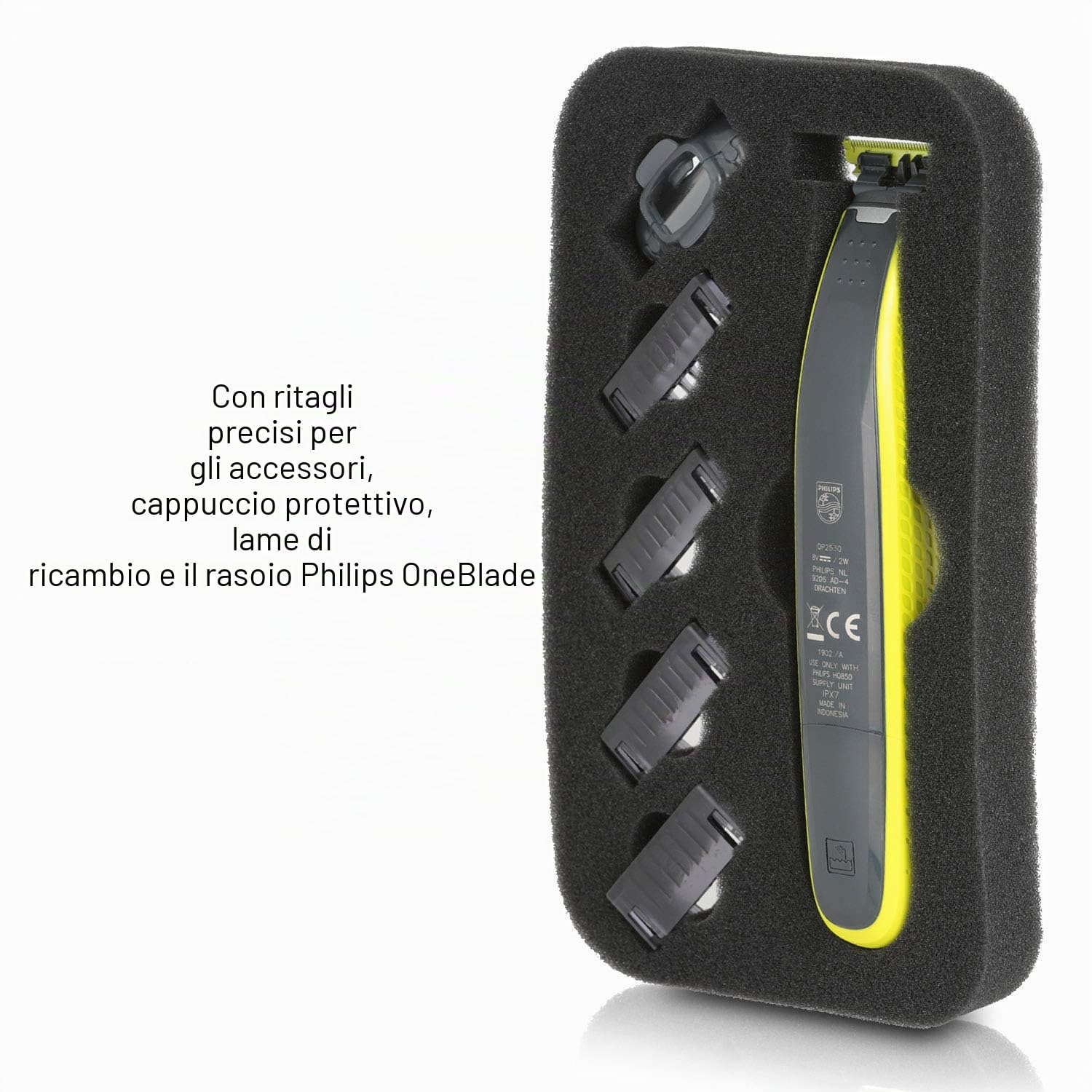 Wicked Chili Astuccio Compatibile con Phillips OneBlade - Custodia Protettiva per rasoi, Accessori e Lame di Ricambio, Trimmer - Borsa Protettiva da Viaggio Compatibile con OneBlade
