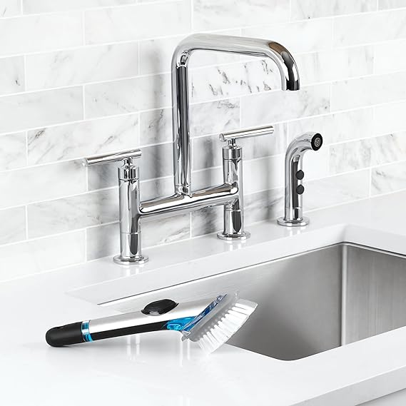 OXO Steel Soap Dispensing Dish Brush, Dish Scrubber
