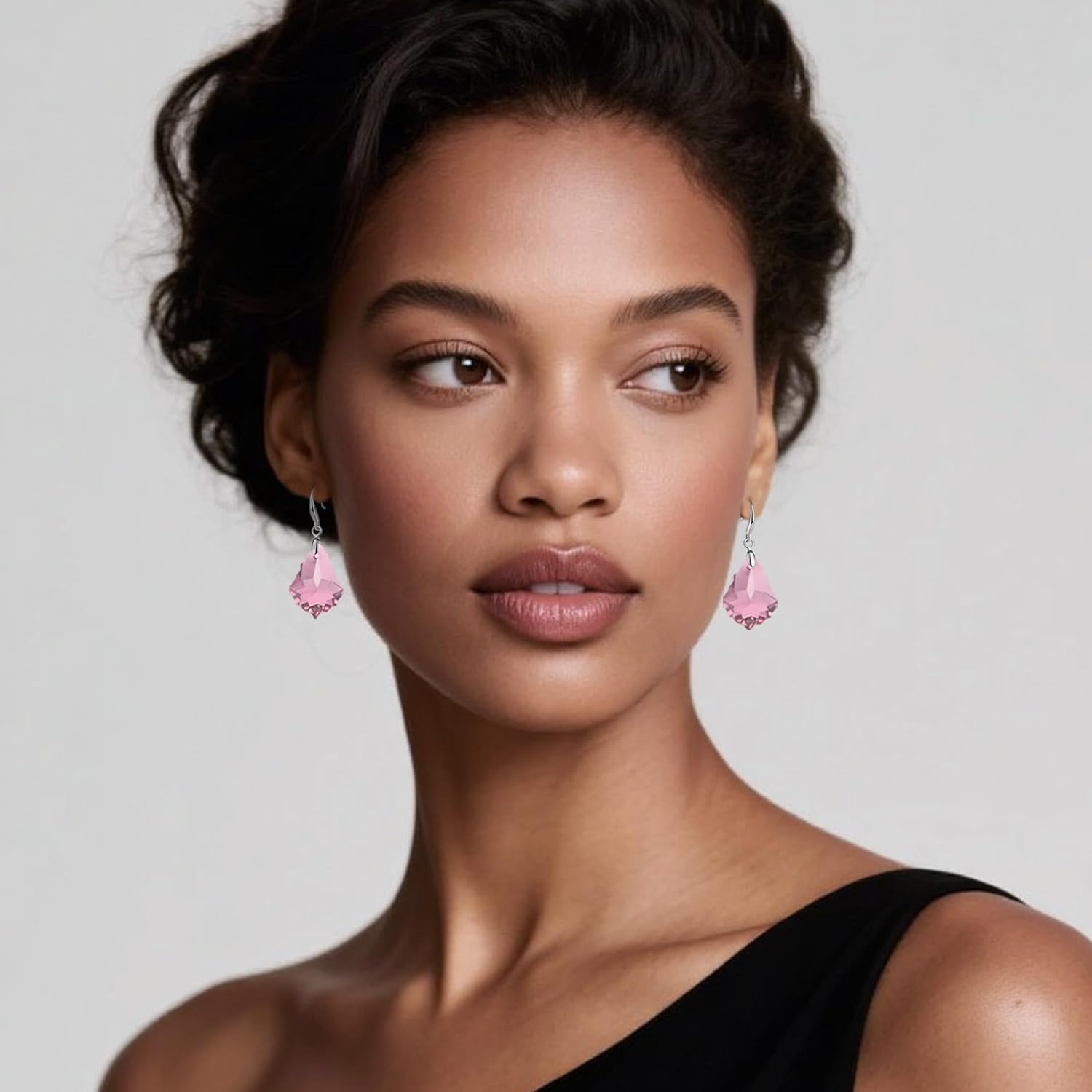 Austrian Crystal Baroque Teardrop Dangle Hook Earrings for Women 14K Gold Plated Drop Earring Hypoallergenic Jewelry - Image 2