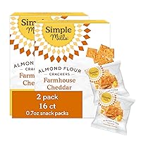 Vista 29 de Simple Mills - Galletas saladas de harina de almendras con sal marina finamente molida, bocadillos saludables y veganos sin gluten, 4.25 onzas, 4