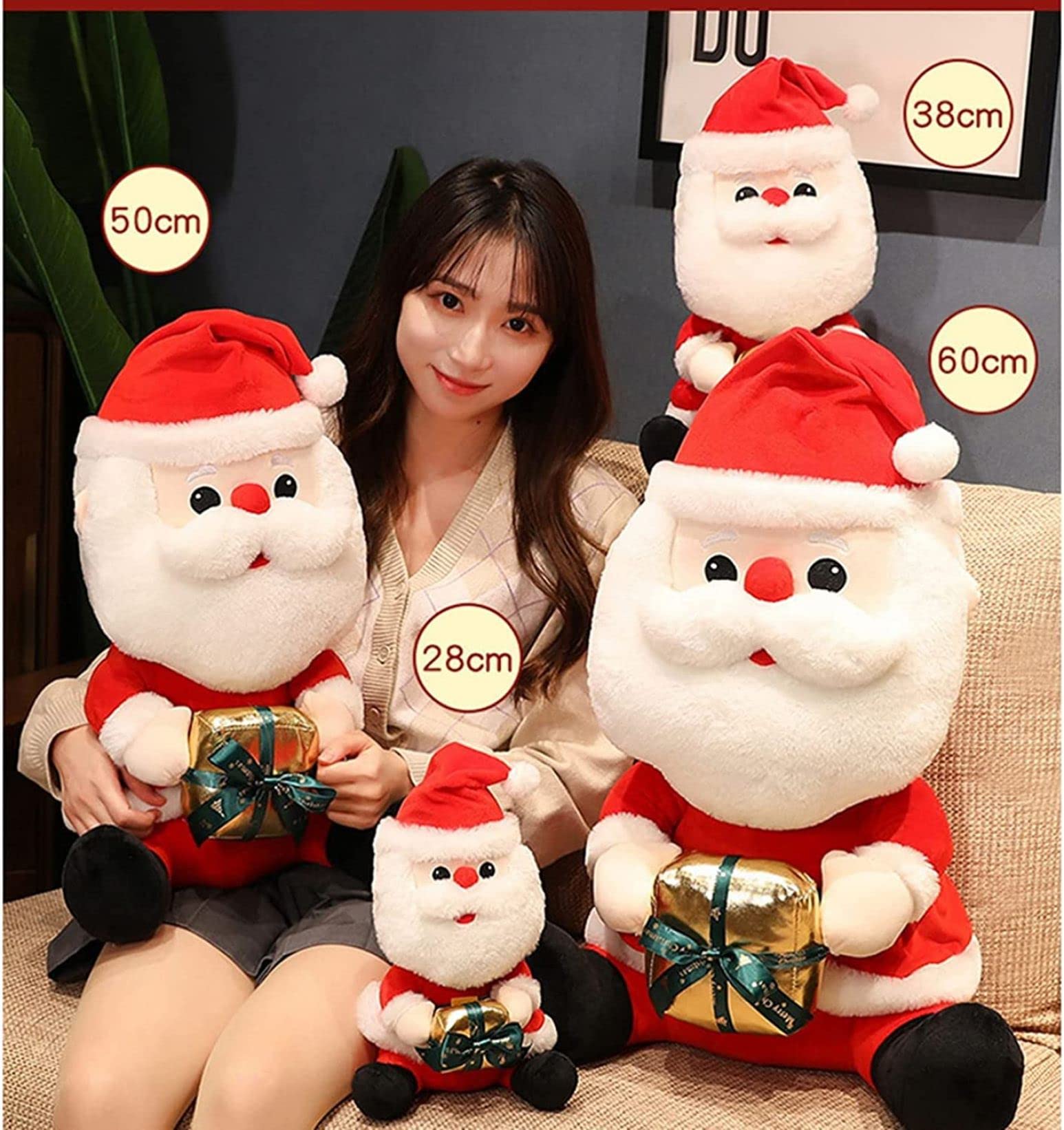 Amazon｜クリスマス サンタさん 可愛い ぬいぐるみ 癒し 寝添え 女の子