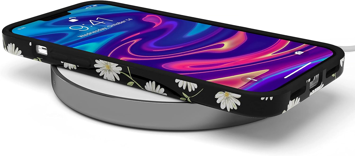 Casely iPhone 11 Pro Max Case | Daisy Daydream | Black Floral | Classic Ultra Slim Design