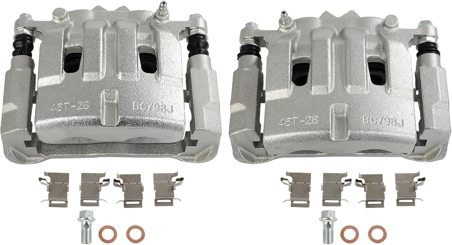 SCITOO 18B5508 18B5509 Front Brake Calipers With Bracket Compatible For Jeep For Cherokee 2014-2023