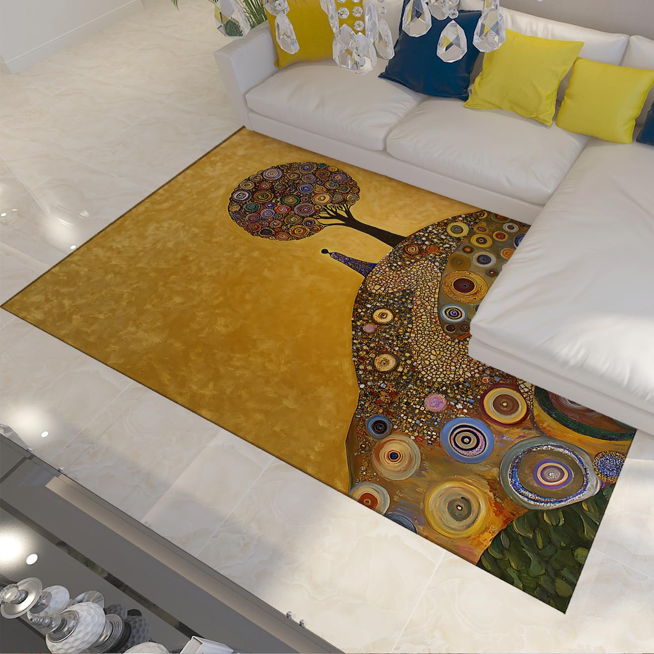 Carpette mystique Tree of Life 60x120 pour une descente de lit cocooning
