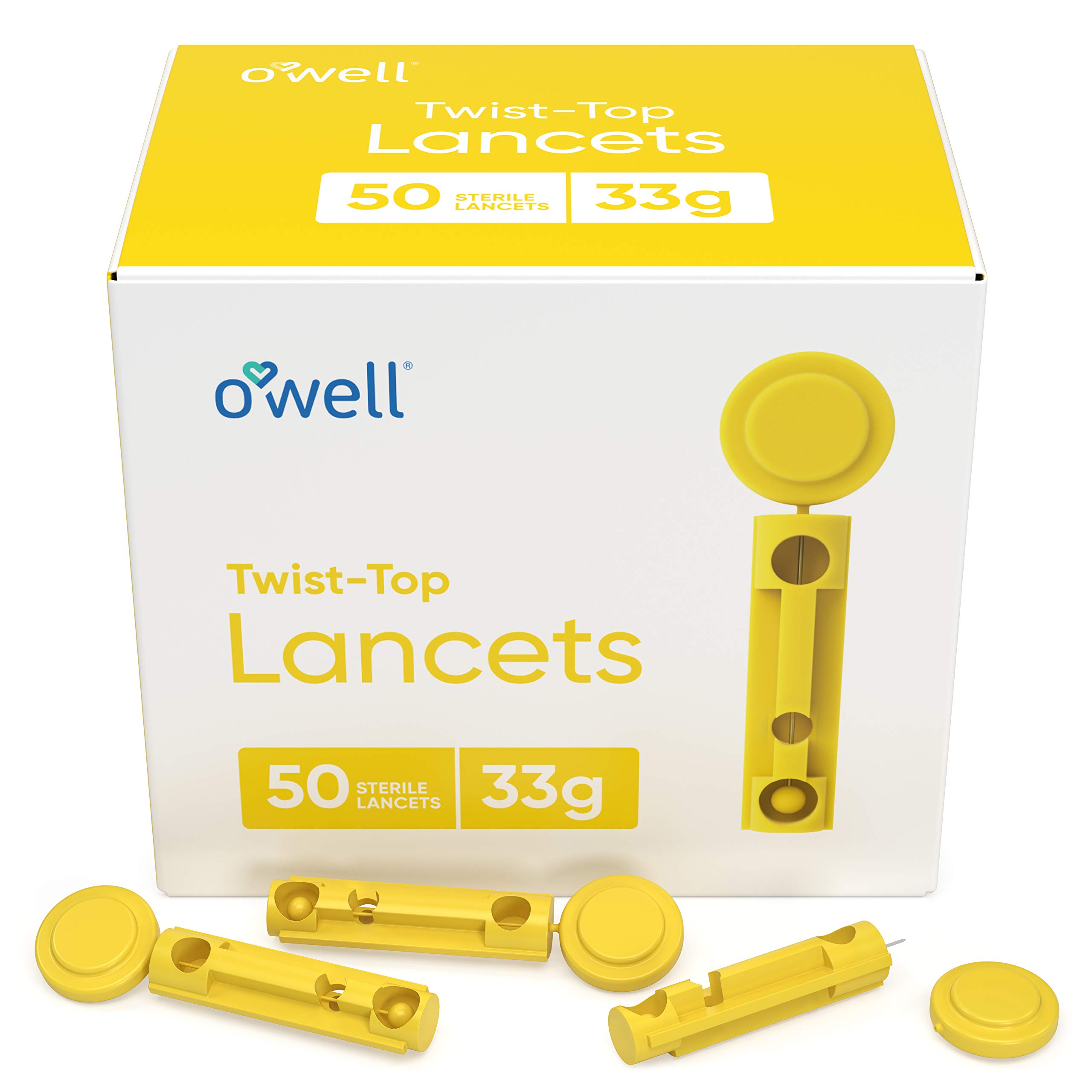 Twist Top Lancets 33 Gauge, 50 CountUltra Thin Needle