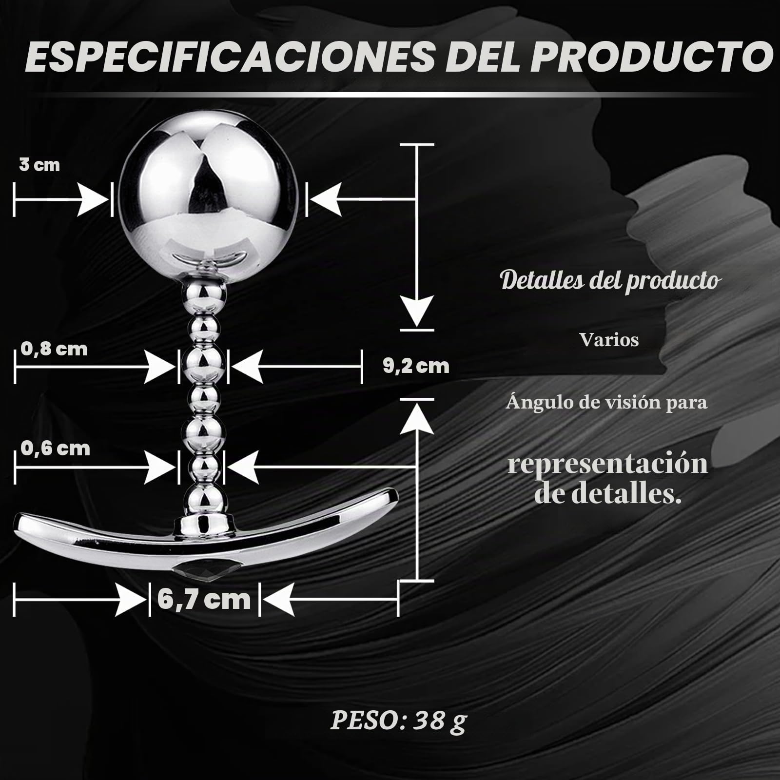 Bolas Anales Extra Grandes Bolas Anales de Metal Pero Plug Plug Anal XXL de Acero Inoxidable con Bolas del Amor Separador Anal Juguetes Anales para Buttpluck Principiante Fetiche Hombres Mujeres