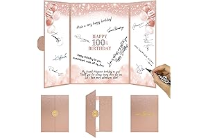 Trgowaul Sentimental 100th Birthday Guest Book Alternative for Women - Happy 100th Birthday Signature Book