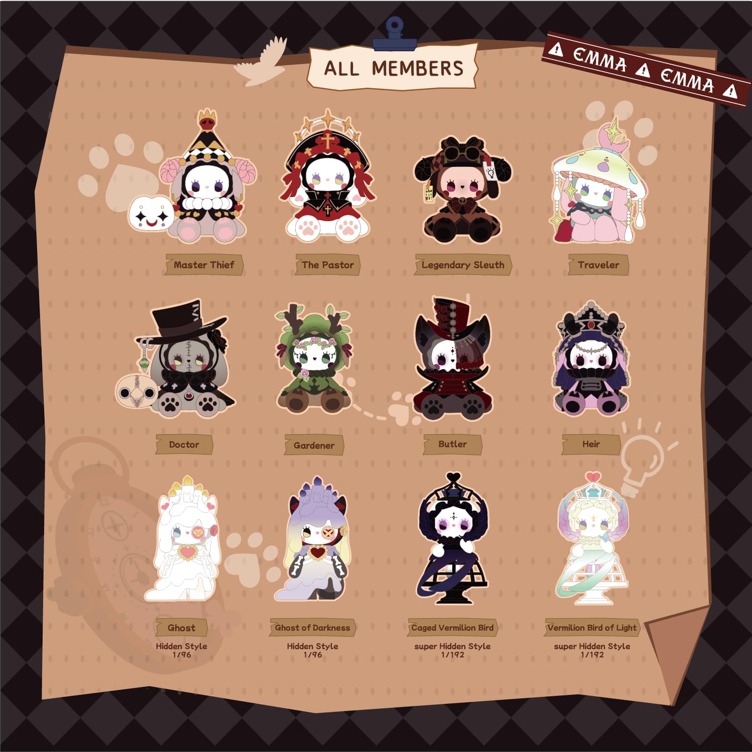 Secret Forest Frostveil Villa Series Blind Box 8PCS Blind Bag Collection Toys Desktop Cute Blind Box Figures for Birthday Gifts