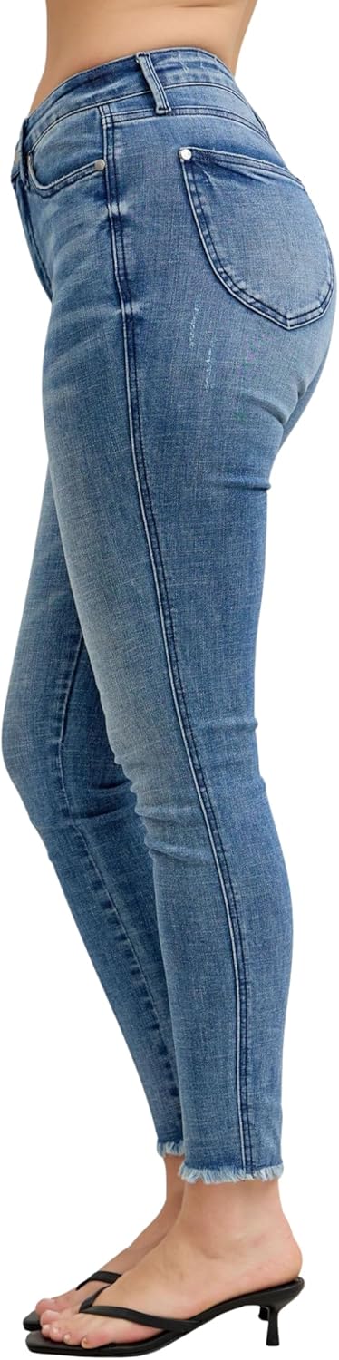 Judy Blue High Waist Tummy Control Shield Back Pockets Skinny
