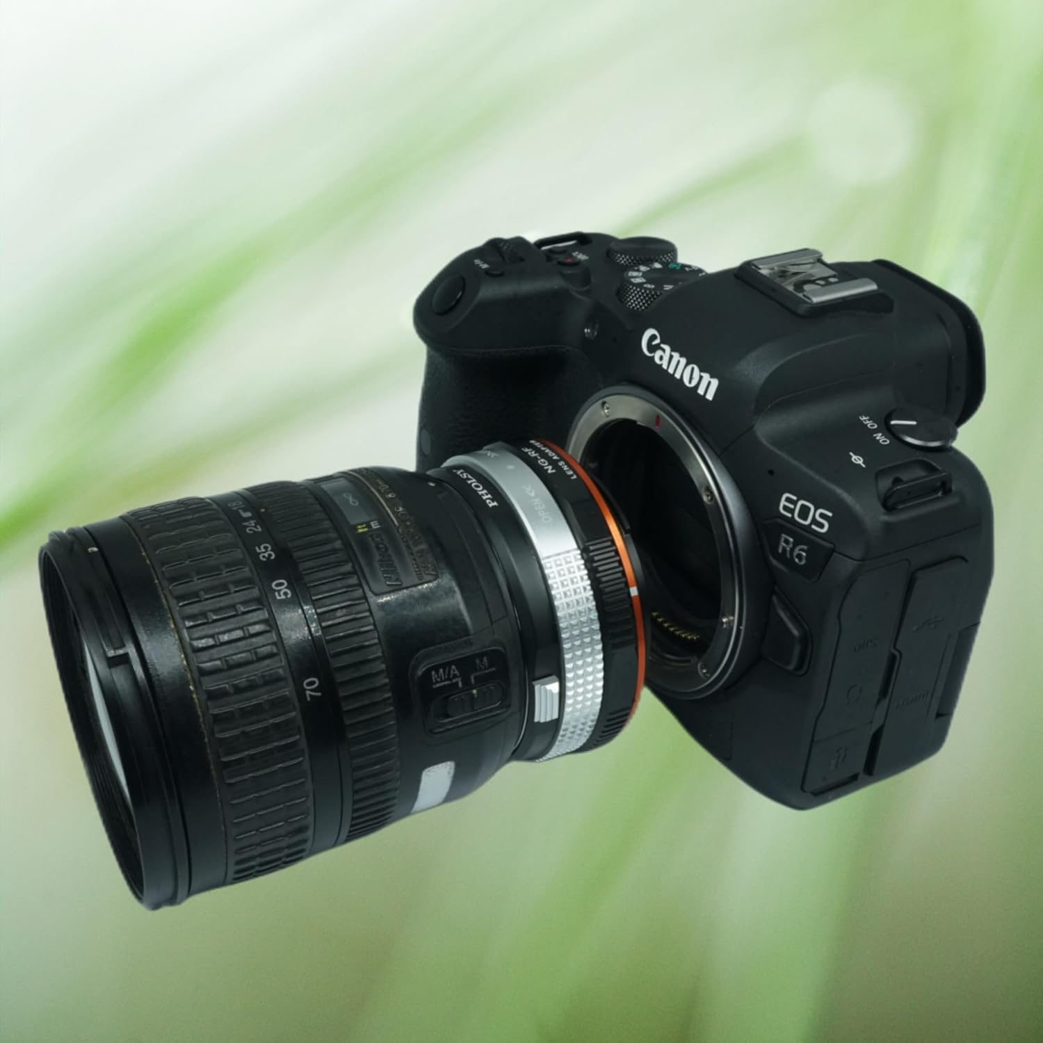 PHOLSY Lens Mount Adapter Manual Focus: Compatible with Nikon F (G-Type) Lens to Canon RF (EOS R-Type) Camera Body