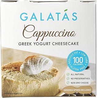 Case of 12 Cappuccino Flavor All natural Low Carb Low Calorie Greek Yogurt cheesecake - only 100 calories