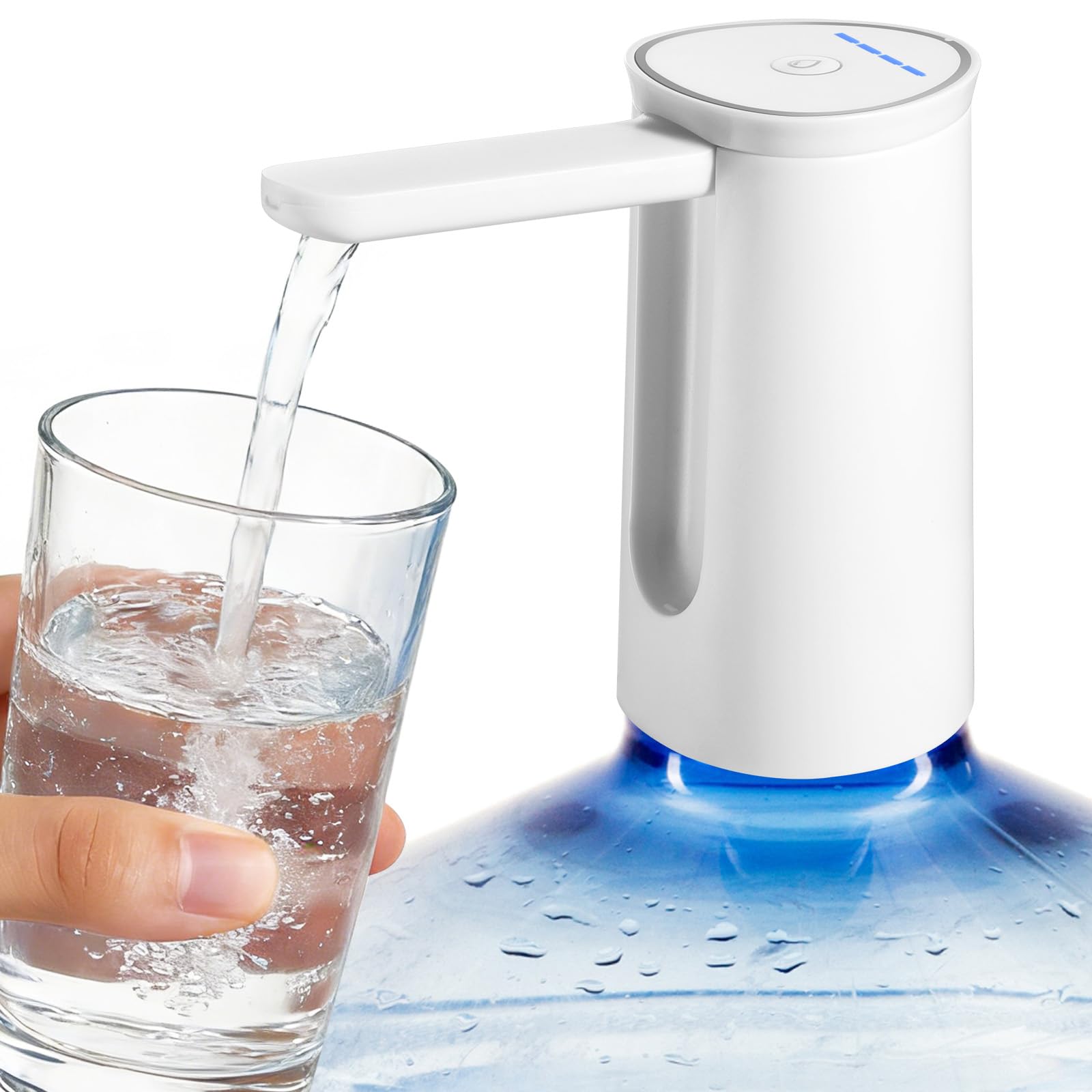 Foldable Water Dispenser, 5 Gallon Water Bottle Pump| USB Charging, Automatic Switch, Rechargeable Battery for Home Kitchen Room Camping