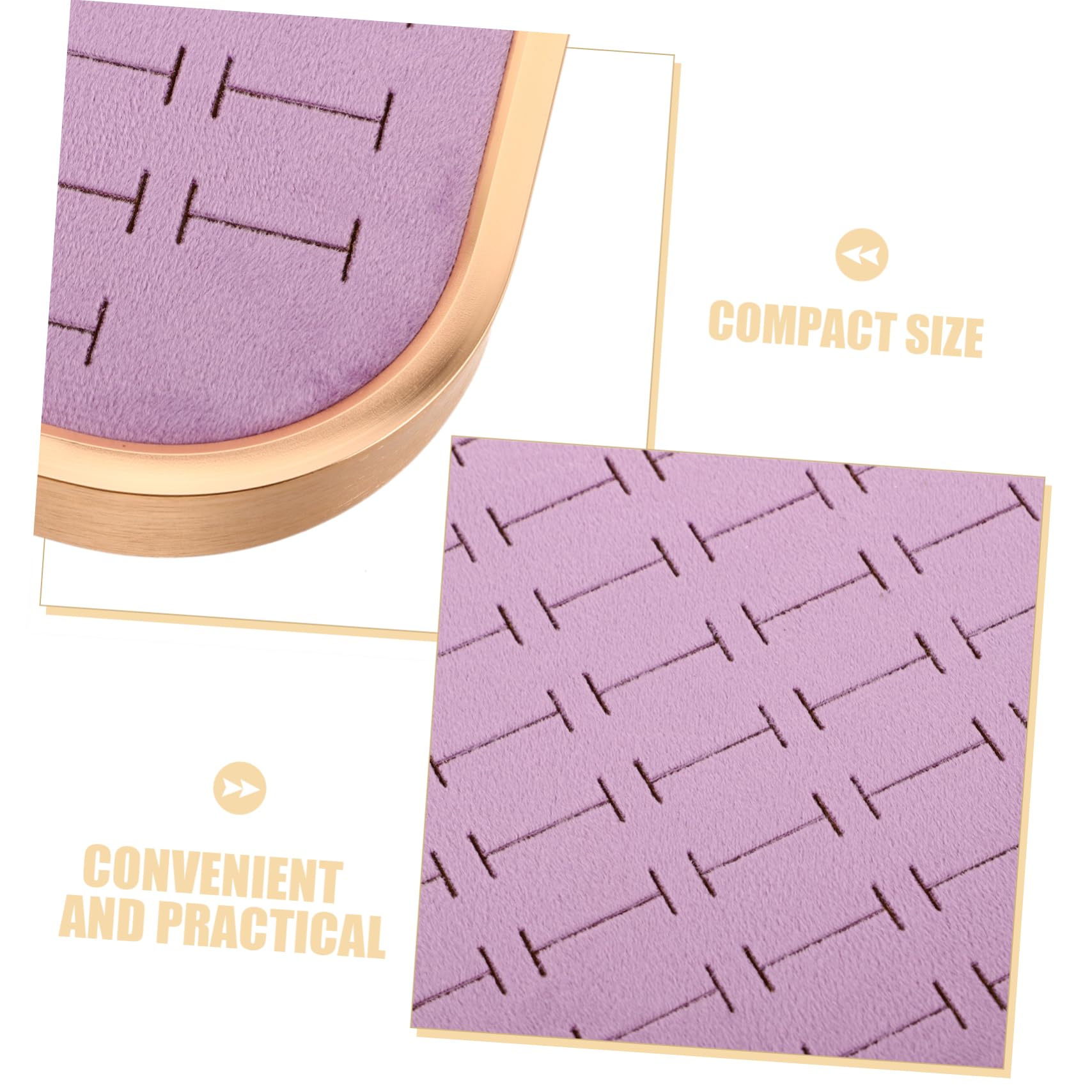 Mikikit Bandeja Organizadora de Joyas de Terciopelo Ranuras Apilables para Anillos y Colgantes Insertable Cajón para Tocador de Mujer Soporte Rectangular para Pendientes