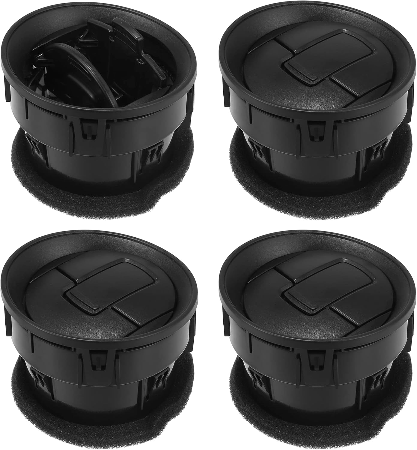 ACROPIX Front Dashboard Air Vent AC Heater Fit for Ford F150 V6 V8 2009-2014 - Pack of 4 Black