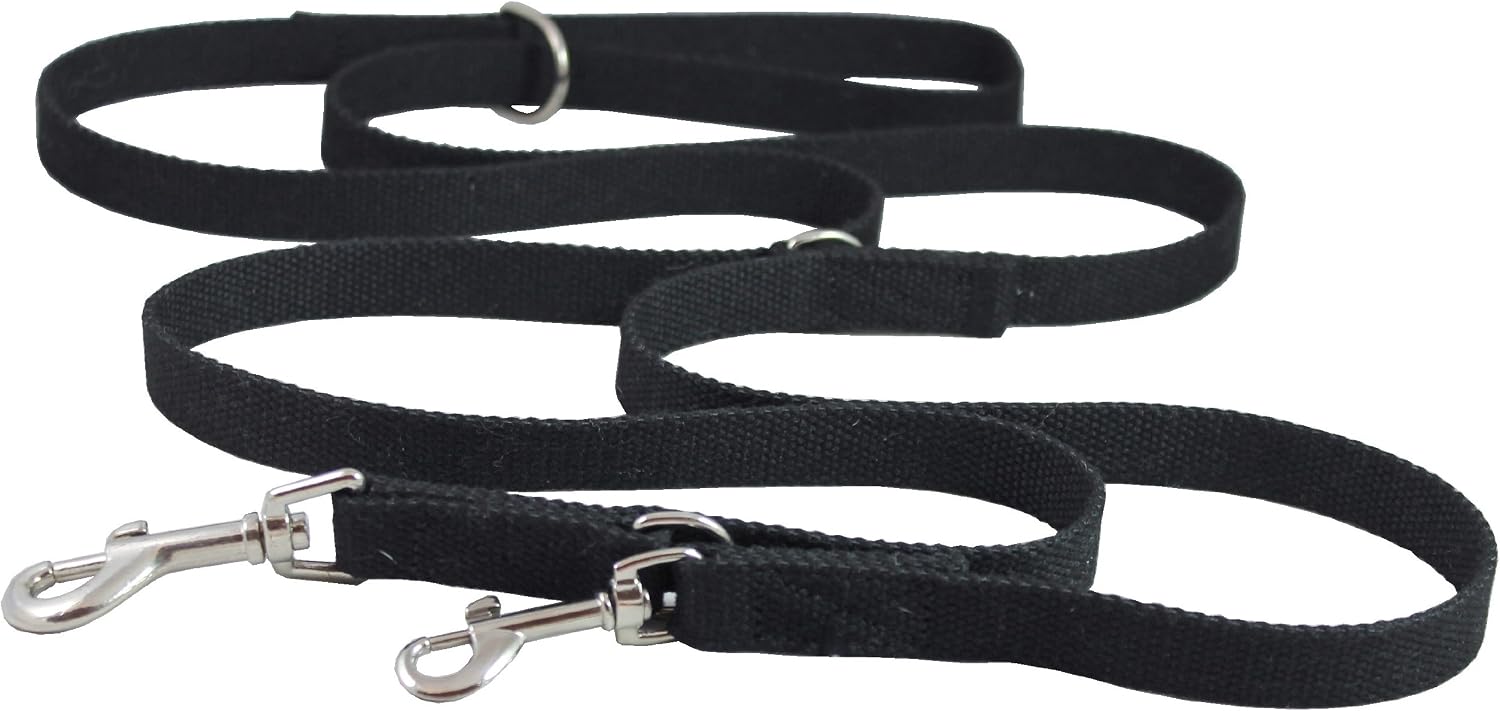 Dogs My Love 6 Way European Multi-Functional Cotton Web Dog Leash, Adjustable Lead 50"-90" Long, Amstaff, Boxer