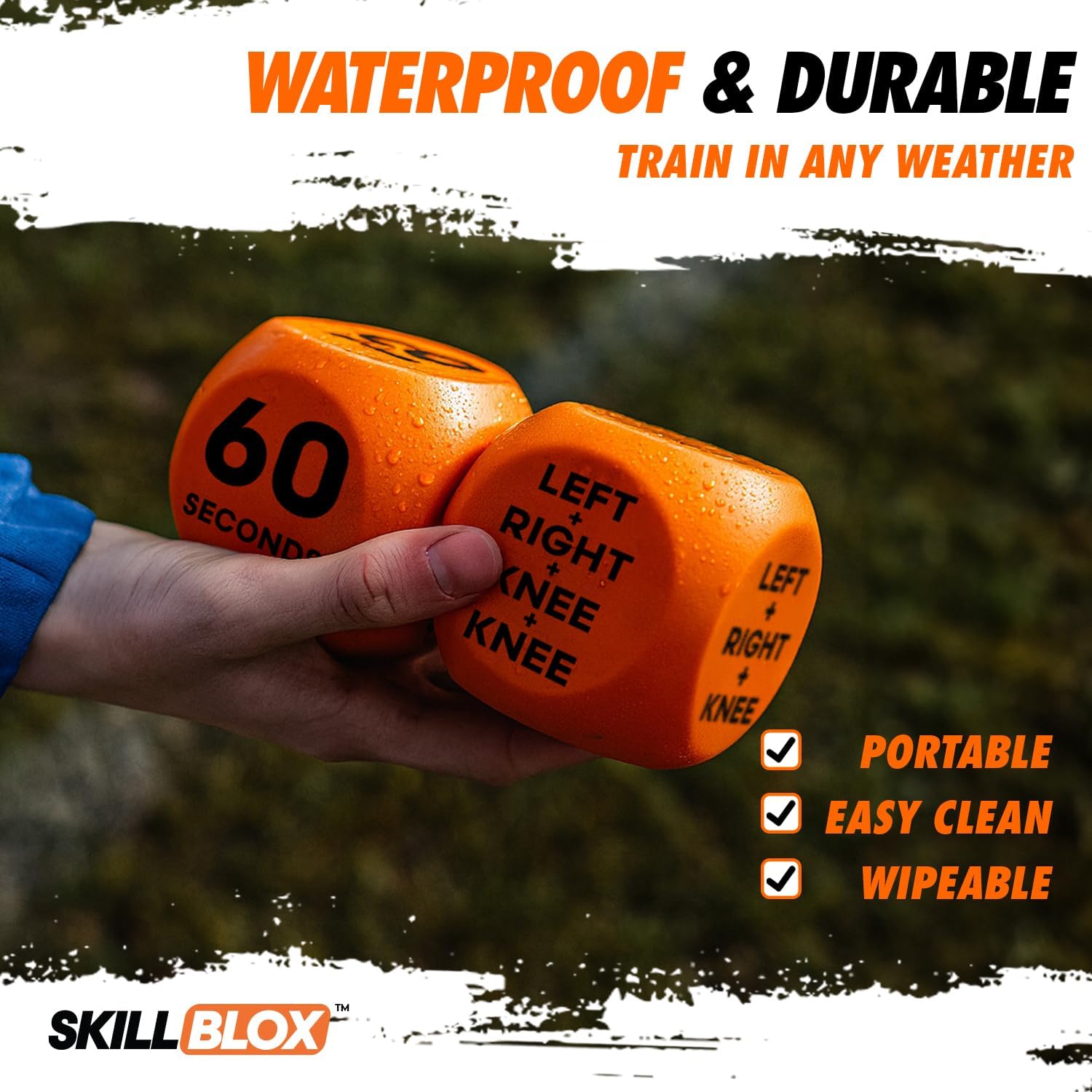 SKILL BLOX Piłka nożna Keepy Up Training Kości (2 szt.) | Prezenty piłkarskie dla chłopców i dziewcząt 9-12 | Sprzęt treningowy, prezenty dla nastolatków dla 8, 9, 10, 11, 12 lat, (KEEPY UP DICE)