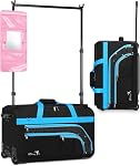Dance Sac avec sac de vêtements, 23" Sac àuffle professionnel avec sac à main pour la danse & Mirror Hook.Compartiments polyvalents, Système stable amélioré pour la danse, Récital, Voyage, Santé