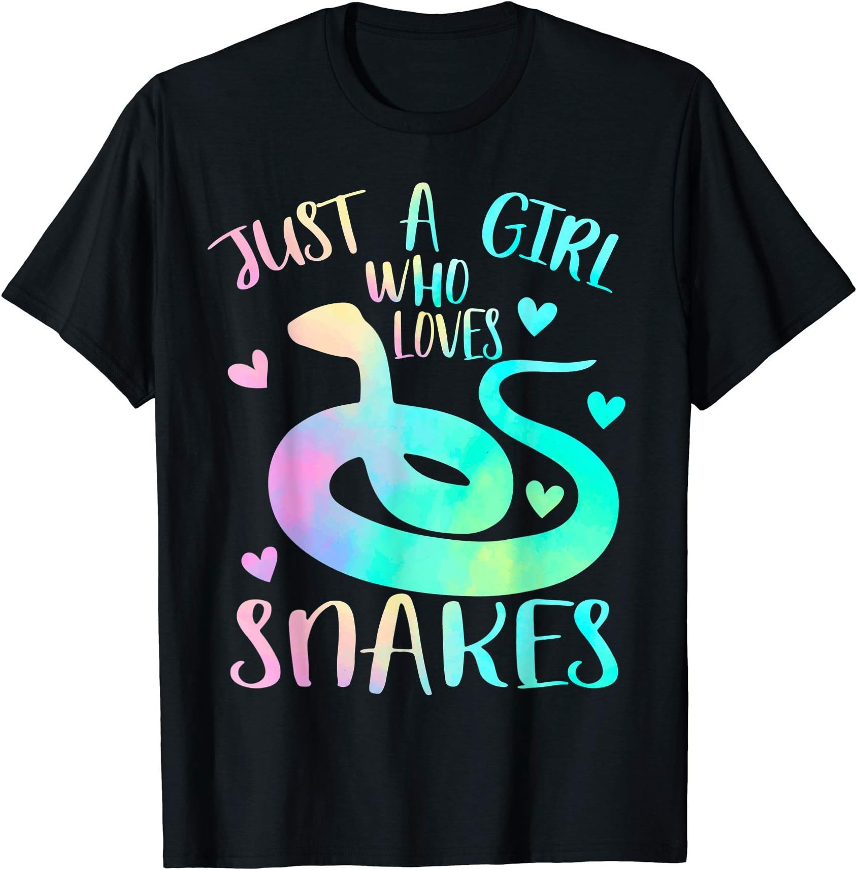 Just a Girl who Loves Snakes .Just a Girl Who Loves Snakes Cute Snake Themed Lover Girls T-ShirtOEKO-TEX STANDARD 100