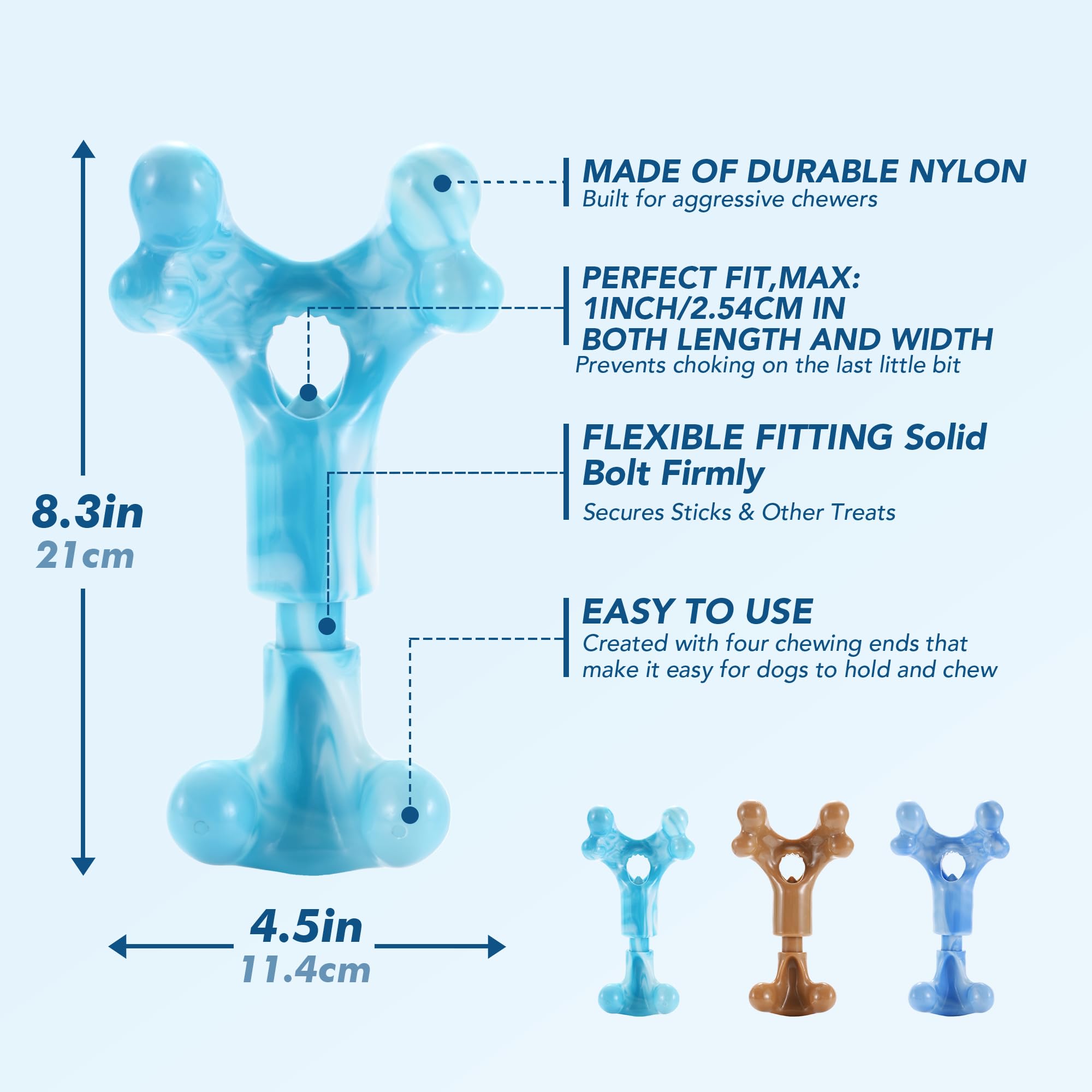 Giocattolo Da Masticare Per Cani Indistruttibile - Osso In Nylon Per Masticatori Aggressivi - Foto 2