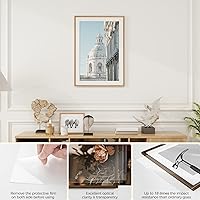 Vista 67 de Fun Memories Portarretratos de metal de 16 x 20 pulgadas con paspartú de 11 x 14 pulgadas, acabado de aluminio cepillado, parte delantera de vidrio