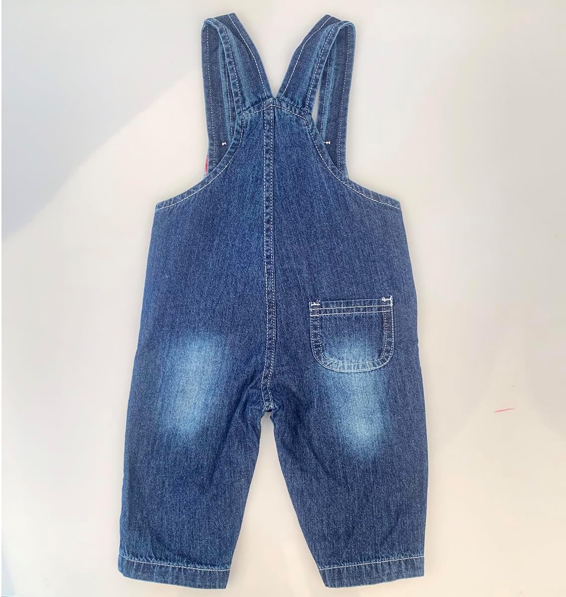Peacolate 6Months-3Years Baby Boy Blue Denim Overalls Jumpsuit for Infant Toddler Kids Embroidered Jeans