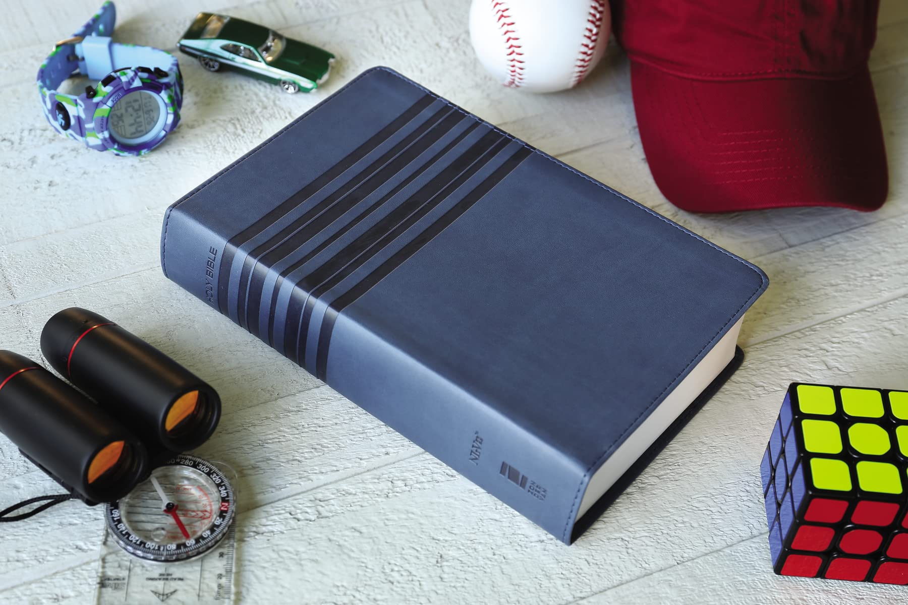 NIrV, Holy Bible, Large Print, Leathersoft, Blue - Image 2