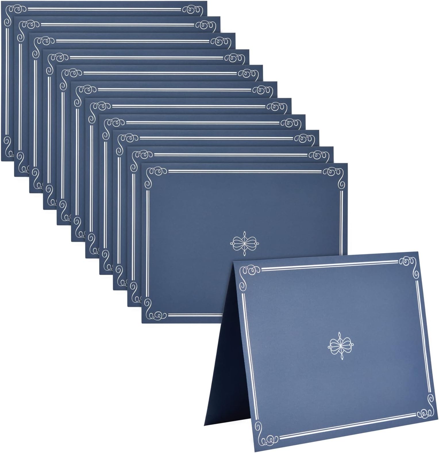 Best Paper Greetings Certificate Holders - 12-Pack Heavy-Duty Navy Letter Size (8.5 x 11 in) - Diploma Cover & Presentation Folders for Award Certificates, Employee Appreciation