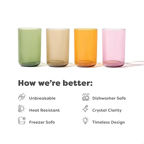 Miniatura 2 de TOSSWARE RESERVE Vaso Tumbler de 10 onzas - Serie de Colores JUEGO DE 4, Calidad Premium, Tritan Apto para Lavavajillas y Resistente al Calor Vasos