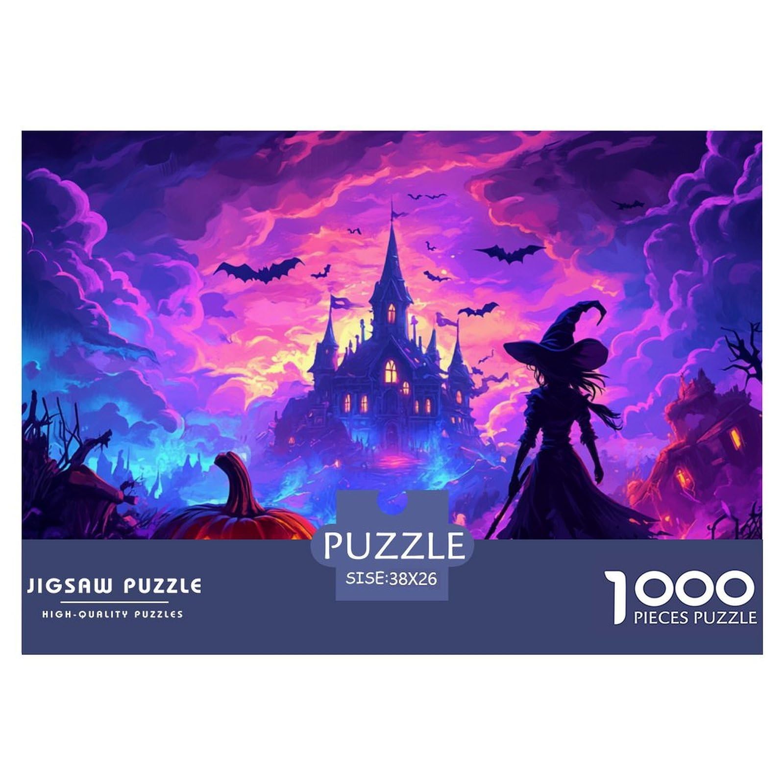 Jigsaw Puzzles Castle 1000 Piece Challenge Toy for Adults,Castle Impossible Jigsaw Puzzles 1000 Pieces Educational Game Home Decoration 38x26cm/1000pcs