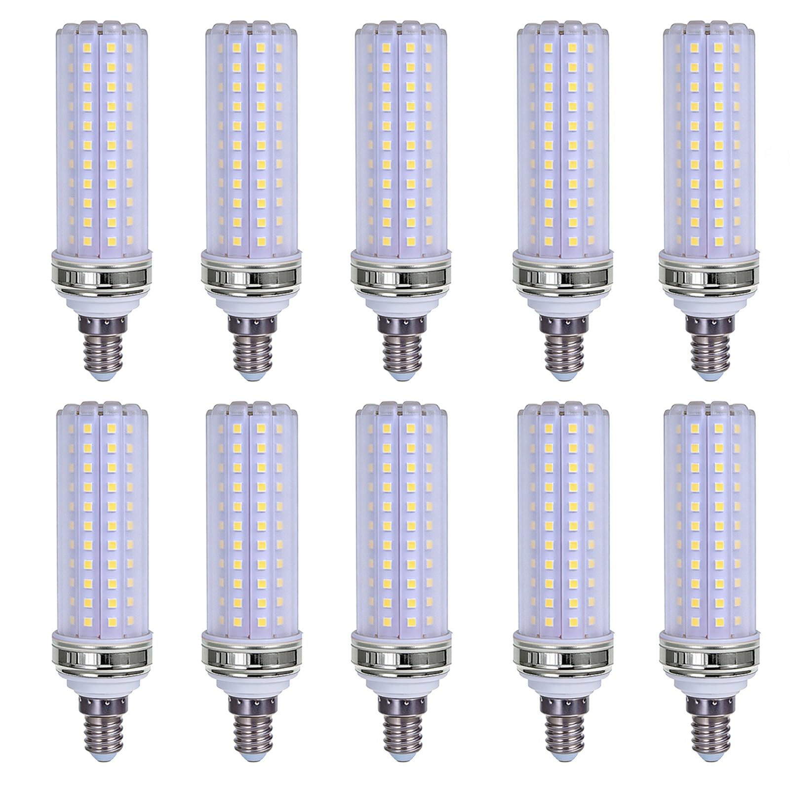 Bombillas LED E14 24W Equivalente a 240W Sin Parpadeos No Regulable Ahorro Energético Para Lámpara De Araña Techo Lámpara De Mesa Uso Interior Hogar Y Oficina(Cool White 6000K,10 Pack)